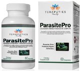 Teraputics ParasitePro - Parasite Cleanse For Humans 100 All Natural Top Rated High Potency Herbal Parasite Killer Purge And Detox Formula 60 Caps 1575mg