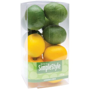 FloraCraft SimpleStyle 13-Piece Lemon/Lime Mini Decorative Fruit