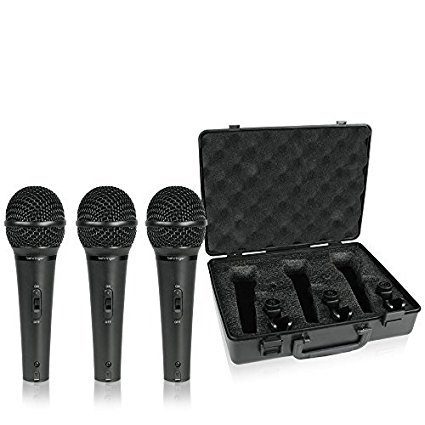 Behringer XM1800S Ultravoice Dynamic Microphone (Pack of 3)(color may slightly vary from Black to Dark Grey)