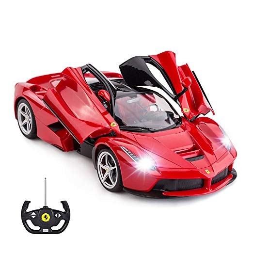 RASTAR RC Car | 1/14 Scale Ferrari LaFerrari Radio Remote Control R/C Toy Car Model Vehicle for Boys Kids, Red