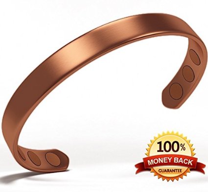Pure Copper Magnetic Bracelet Arthritis for Men or Women Earth Therapy Bracelets
