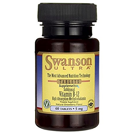 Swanson Supplemelts Sublingual Vitamin B-12 5 mg 60 Tabs