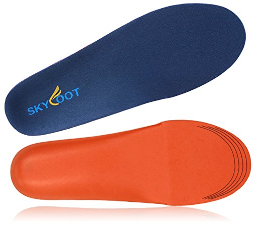 Skyfoot's Plantar Fasciitis Insoles, Arch Support Orthotics Insoles for Flat Feet, Foot Pain, Heel Pain, Heel Spur and Pronation for Men & Women - M: Men's (7.5 - 9) Women's (8.5 - 10)