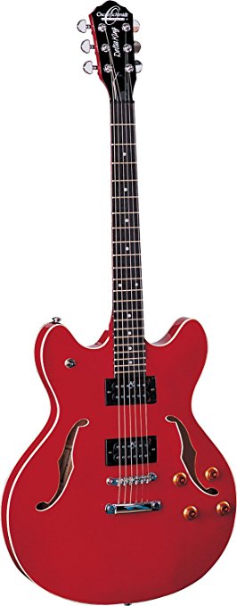 Oscar Schmidt OE30CH Classic Semi-Hollowbody Cutaway Electric Guitar with 2 Humbucking Pickups - Cherry Stain