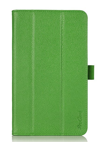 ProCase Samsung Galaxy Tab S 8.4 - Tri-Fold Book Cover Case exclusive for 2014 Galaxy Tab S Tablet (8.4 inch, SM-T700) with Hand Strap, auto Sleep/Wake (Green)