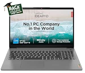 Lenovo IdeaPad Slim 3 12th Gen Intel Core i3-1215U 14 Inch (35.5cm) FHD Thin & Light Laptop (8GB/512GB SSD/Windows 11/Office 2021/3months Game Pass/Arctic Grey/1.43Kg), 82RJ00FGIN