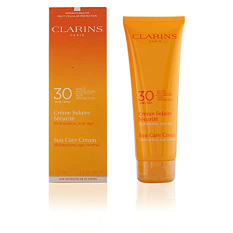 Clarins Sun Care Cream High Protection SPF 30 for Sun-Sensitive Skin, 4.3 Ounce