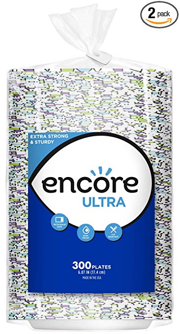 Encore Ultra Paper Plates, 6.87 Inch, 600 Count