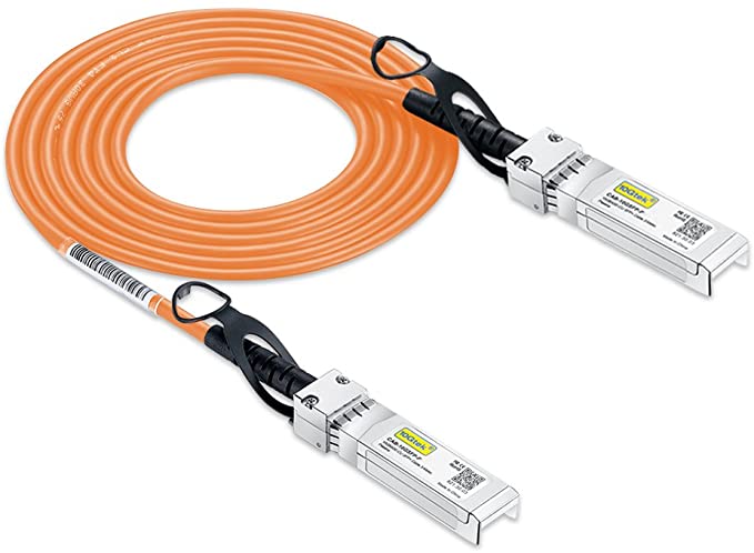 10Gtek Fully compatible version-Orange,10G SFP  DAC Cable - 10GBASE-CU Passive Direct Attach Copper Twinax SFP Cable for Cisco SFP-H10GB-CU1M, Ubiquiti, D-link, Supermicro, Netgear, Mikrotik, ZTE Devices, 1m