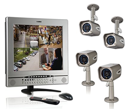 Lorex L17LD424251 Internet Remote 17-Inch Integrated LCD/DVR Surveillance System with 4 Weatherproof Color Cameras