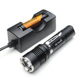 ThorFire VG10 Tactical Flashlight Cree XM-L2 LED 4 Modes 05 - 847 Lumen Use 18650 or CR123A Batteries