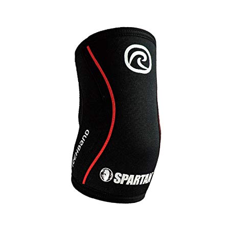 Rehband Spartan Edition Knee Sleeve - 5mm - Small - Black/Red - Expand Your Movement   Cross Training Potential - Knee Sleeve for Fitness - Feel Stronger   More Secure - Relieve Strain - 1 Sleeve