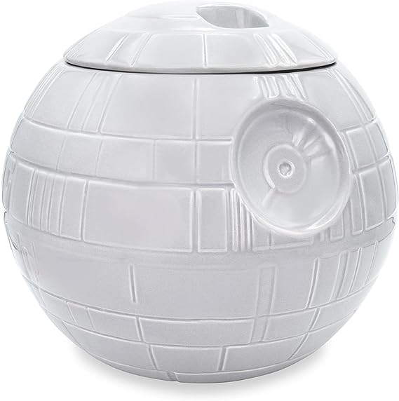 Star Wars Death Star 10-Inch Ceramic Cookie Jar Container With Lid | Kitchen Storage For Snacks