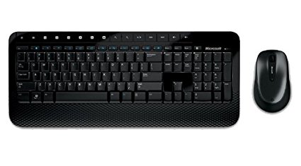 Microsoft Wireless Desktop 2000 Keyboard and Mouse Set, UK Layout - Black