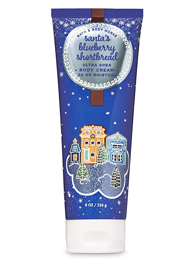 Bath and Body Works Santa’s Blueberry Shortbread Ultra Shea Body Cream, 8 ounce
