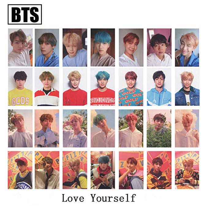Kpop BTS Bangtan Boys [Love Yourself 承 'HER' ] Mini 5 Series Album Photo Postcard Lomo Cards Set Gift for A.R.M.Y (L O V E)