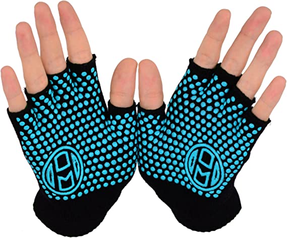 Mato & Hash Yoga Pilates Fingerless Exercise Grip Gloves