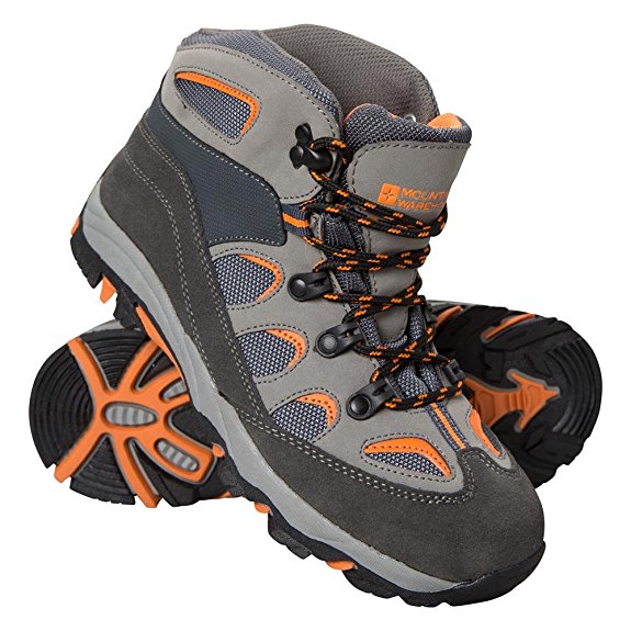 Mountain Warehouse Oscar Kids Walking Boots - Suede Kids Walking Boots with Padded Ankle, Mesh Tongue, Durable & Hard-Wearing Outsole
