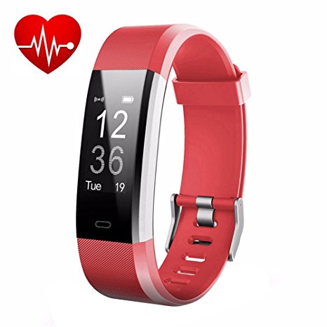 Today 50% Off ! Fitness Watch,Fitness Tracker,Letufit Plus Activity Tracker With Heart Rate Monitor,Step Counter,GPS Tracker,Waterproof Smart Wristband for Android and Ios