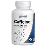 Nutricost Caffeine Pills - 200mg Capsules - 240 Count