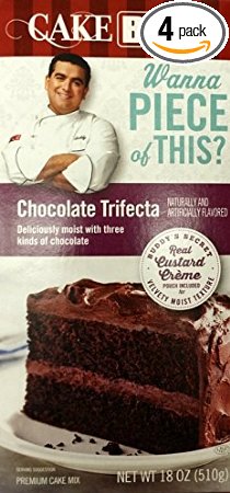 Cake Boss Chocolate Trifecta Cake Mix 18 Oz (Pack of 4)