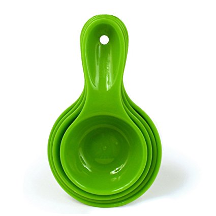 Preserve Measuring Cups, Made from Recycled Plastic, Set of Four, Green