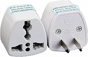 ANRANK 2 Pack UAE25010AK High Performance Universal UK/EU/AU to US Adapter Travel Power Plug Adapter Converters