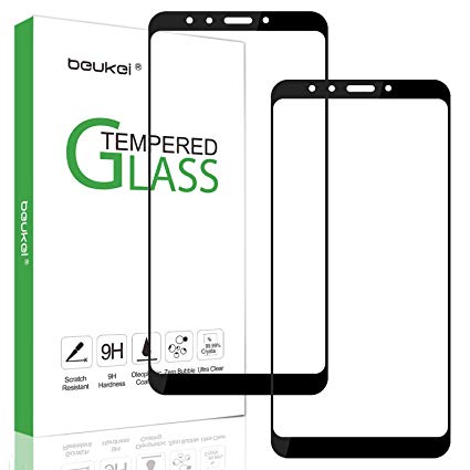 [2-Pack] Beukei for Xiaomi Redmi 5 Plus Screen Protector [Tempered Glass] [ Glass with 9H Hardness] with Lifetime Replacement Warranty