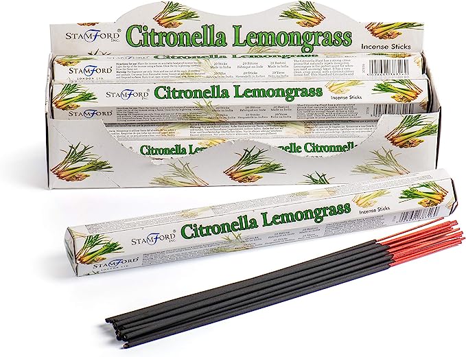 Stamford INC 37316 Citronella & Lemongrass Incense, 20 Sticks x 6 Packs, One Size
