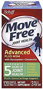 Schiff/Bio Foods Schiff Move Free Advanced Tablets Plus Msm, 120 tabs (Pack of 2)