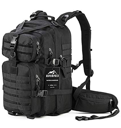Military Tactical Backpack Hydration Backpack by RUPUMPACK, Army MOLLE Bug Out Bag, Small 3-Day Rucksack for Outdoor Hiking Camping Trekking Hunting School Daypack, 33L