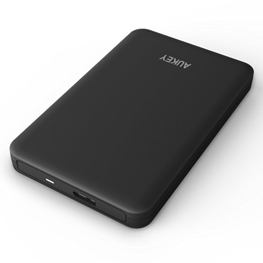 AUKEY 2.5" Hard Drive Enclosure, USB 3.0 External Disk Case for SATA HDD and SSD