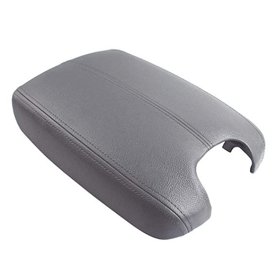 MOTOALL Auto Car Leather Suture Center Console Armrest Lid Cover Cap for 2008 2009 2010 2011 2012 Honda Accord Synthetic Leather (Vinyl) Plastic Gray