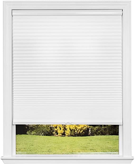 Redi Shade Artisan Select No Tools Custom Cordless Cellular Light Filtering Shades, Snow, 22 in x 72 in