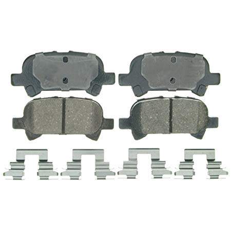 Wagner QuickStop ZD828 Ceramic Disc Pad Set Includes Pad Installation Hardware, Rear