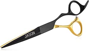 JASON Professional Hair Scissors Hairdressing Scissor 440C Japanese Stainless Steel 6'' Stylist Trimming Salon Shears Razor Edge Shear