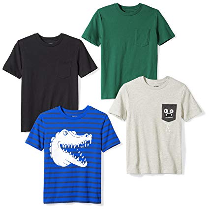 Spotted Zebra Boys' 4-Pack Short-Sleeve T-Shirts