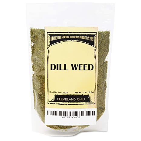 1 LB Dill Weed, Natural Cut and Sifted Dill Weed for your Pantry, by American Heritage Industries