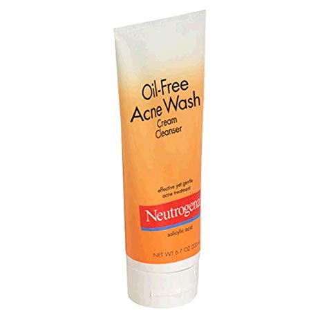 Neutrogena Oil-Free Acne Wash Cream Cleanser, 6.7 Ounce (200 ml)