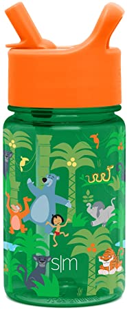 Simple Modern Disney 12oz Summit Kids Tritan Water Bottle with Straw Lid for Toddler - Dishwasher Safe Travel Tumbler - Disney: Jungle Book