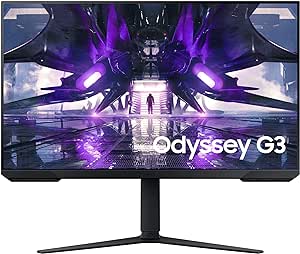 Samsung Ecran PC Odyssey G3 27'' 165Hz, 1ms MPRT , Dalle VA, Résolution FHD 1920 x 1080 , 3 000 : 1 , 250 cd/m²,AMD FreeSync Premium, Eye Saver Mode, Pied Ajustable , HDMI, DisplayPort