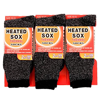 Heated Sox Men's 3 Pairs of Insulated Thermal Socks
