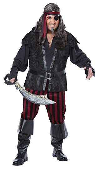 California Costumes Men's Plus-Size Ruthless Rogue Pirate Buccaneer