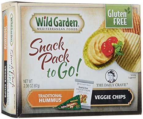 Wild Garden Snack Combo to Go, Hummus & Veggie Chips - Traditional - 2.36 oz, (Pack of 6)
