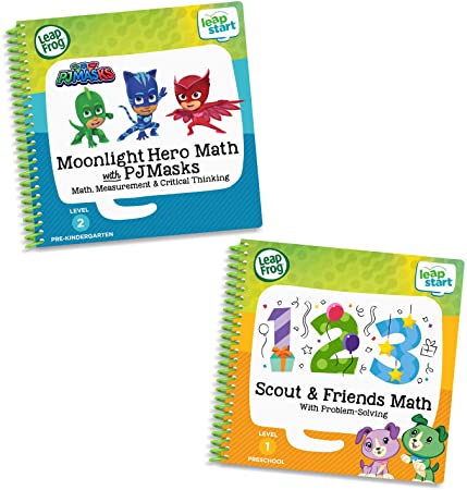 LeapFrog LeapStart 2 Book Combo Pack: Scout & Friends Math and Moonlight Hero Math with PJ Masks