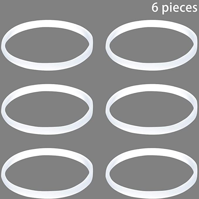 6 Pieces Gasket Replacement for Nutri Ninja White Rubber Gasket Seal O-ring Gasket Replacement Part, 3.94 Inch in Diameter,The thickness is 0.11 Inch/0.3cm