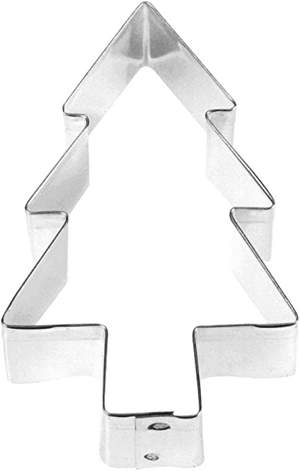Fox Run Christmas Tree Cookie Cutter, 3-Inch, Stainless Steel