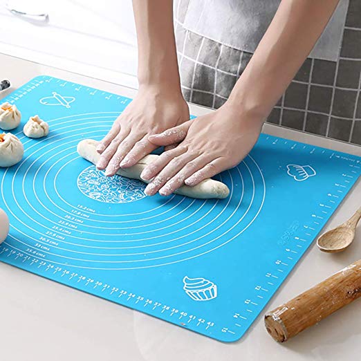 Silicone Baking Mat for Kneading Dough, Nonslip Pastry Mat for Rolling with Measurements (FDA Approved, Heat Resistant, BPA-Free, Non-Stick), Suitable for Beginners by MoHern