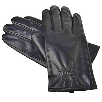 YISEVEN Men's Buttery-Soft Lambskin Winter Leather Gloves