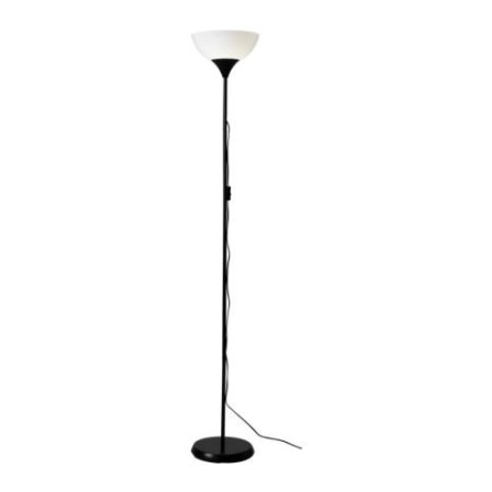 Ikea 101.398.79 69-Inch. Floor Uplight Lamp, Black & White